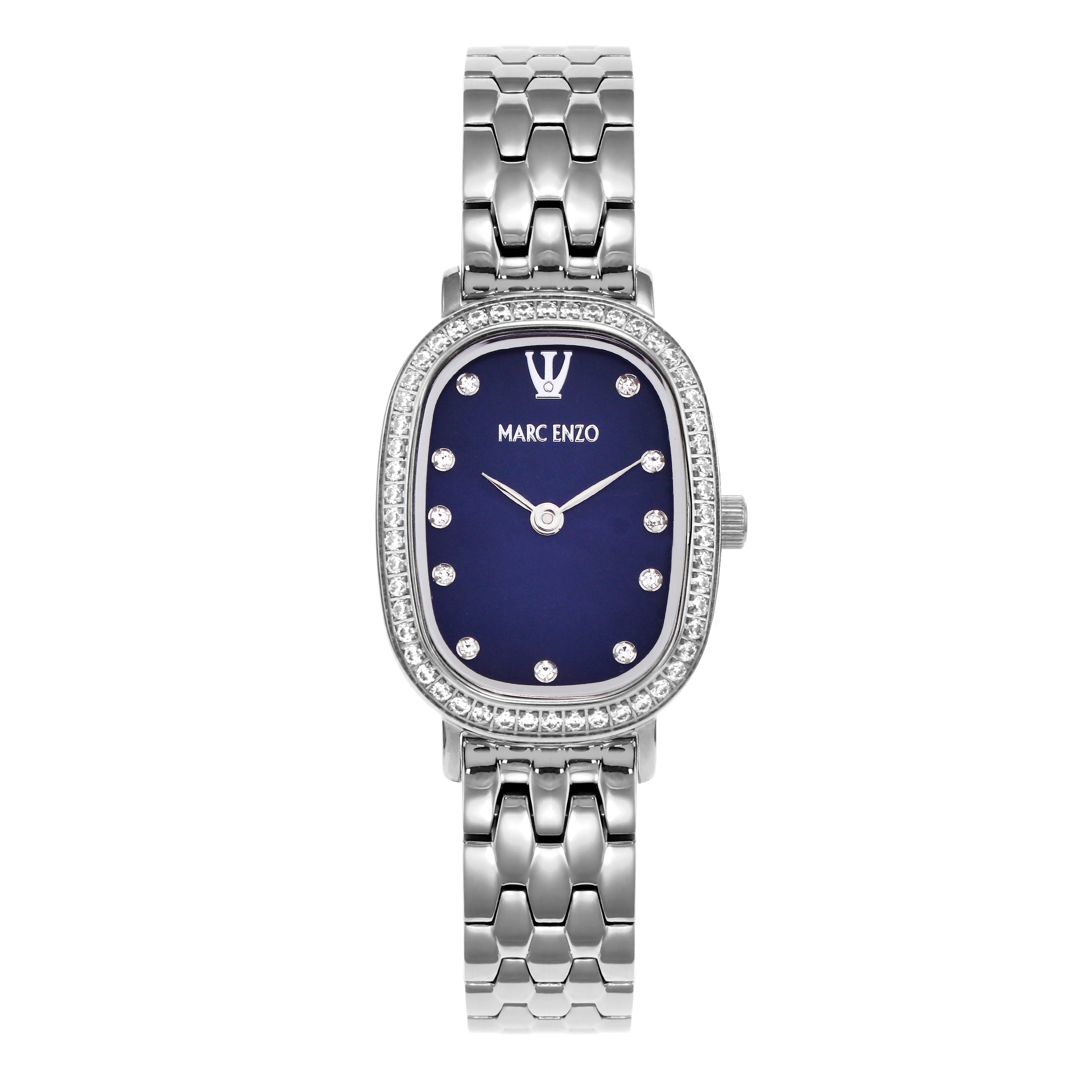 ساعة مارك انزو النسائية بحركة كوارتز ومينا أزرق - MAR-0145