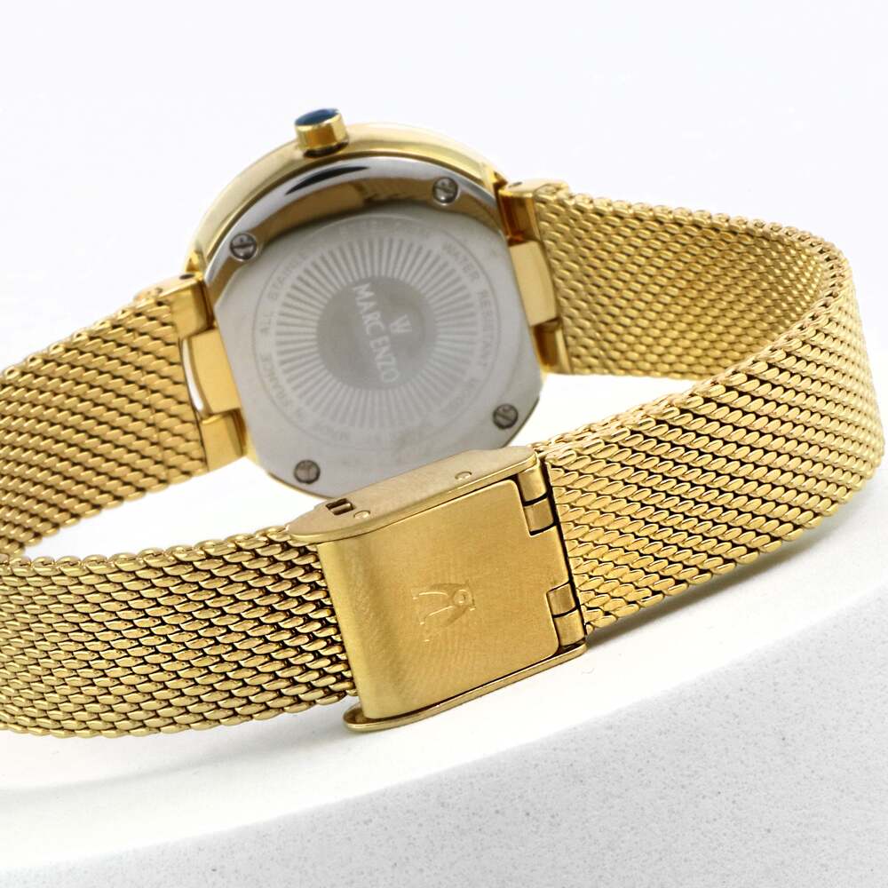 ساعة مارك انزو النسائية بحركة كوارتز ولون مينا أزرق - MAR-0022