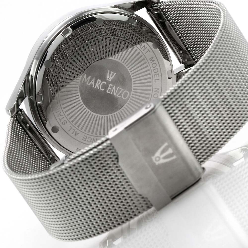 ساعة مارك انزو الرجالية بحركة كوارتز ولون مينا أزرق - MAR-0054