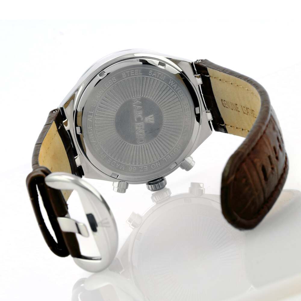 Marc Enzo men's watch with quartz movement and green dial - MAR-0092