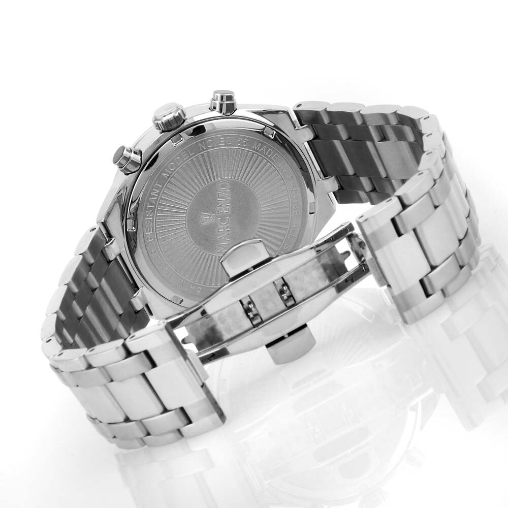 ساعة مارك انزو الرجالية بحركة كوارتز ولون مينا أزرق - MAR-0058