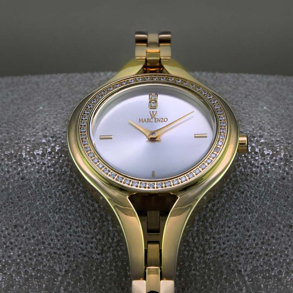 ساعة مارك انزو النسائية بحركة كوارتز ولون مينا أبيض - MAR-0016