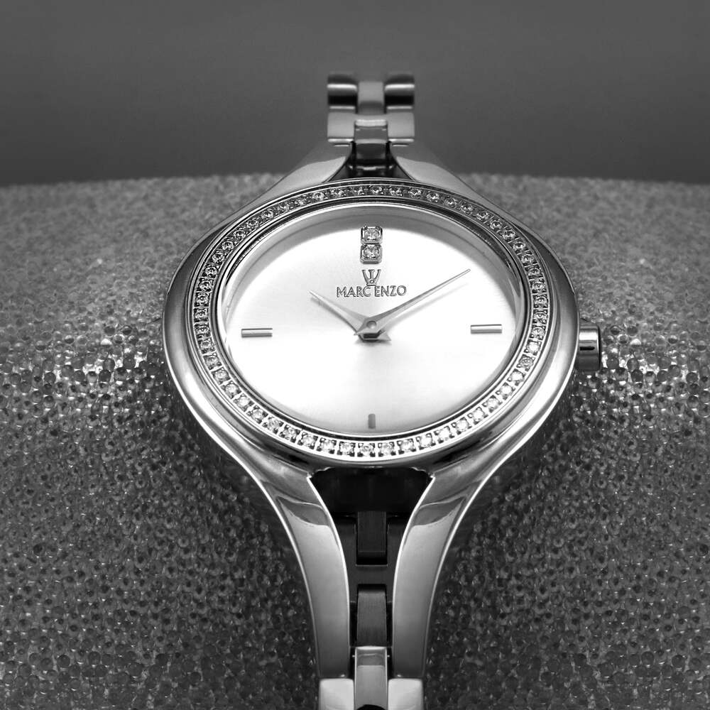 ساعة مارك انزو النسائية بحركة كوارتز ولون مينا أبيض - MAR-0018