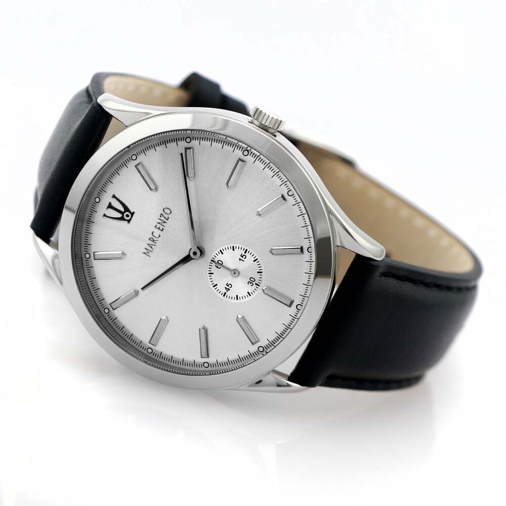ساعة مارك انزو الرجالية بحركة كوارتز ولون مينا أبيض - MAR-0086