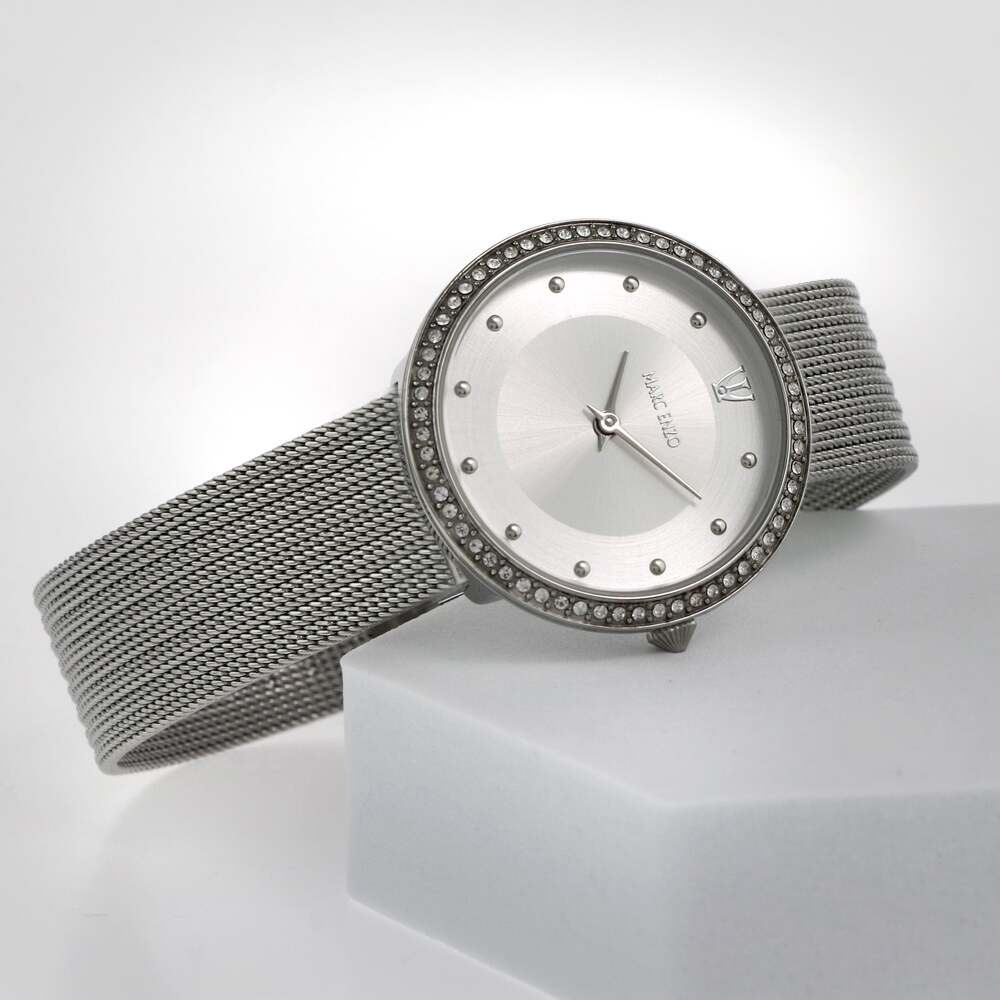 ساعة مارك انزو النسائية بحركة كوارتز ولون مينا أبيض - MAR-0005