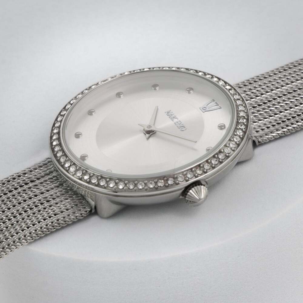 ساعة مارك انزو النسائية بحركة كوارتز ولون مينا أبيض - MAR-0005