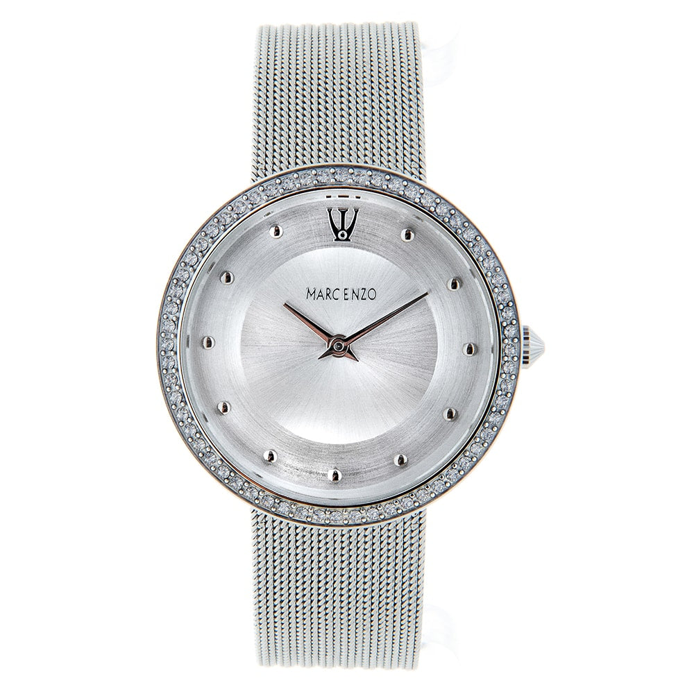 ساعة مارك انزو النسائية بحركة كوارتز ولون مينا أبيض - MAR-0005