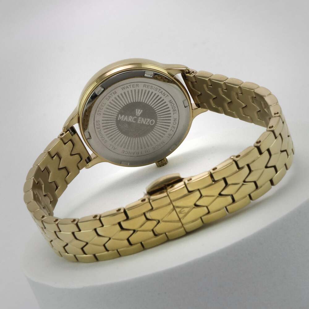 ساعة مارك انزو النسائية بحركة كوارتز ولون مينا أزرق - MAR-0014