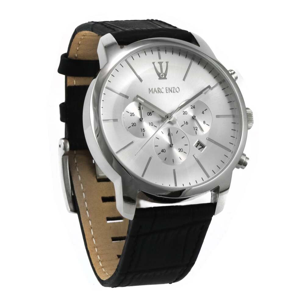 ساعة مارك انزو الرجالية بحركة كوارتز ولون مينا أبيض - MAR-0038