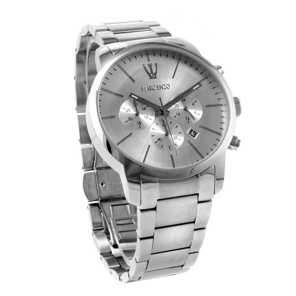 ساعة مارك انزو الرجالية بحركة كوارتز ولون مينا أبيض - MAR-0036