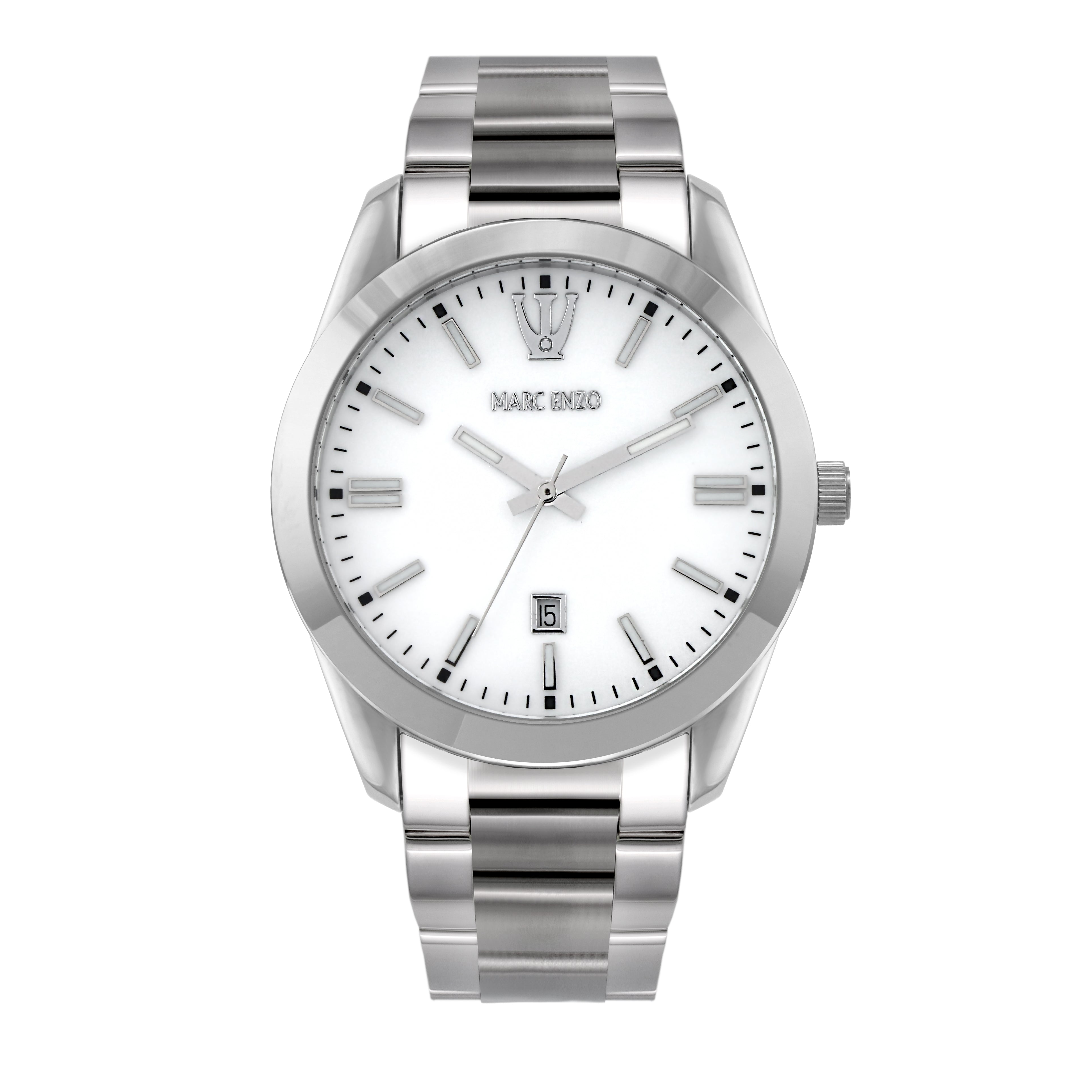 ساعة مارك انزو الرجالية بحركة كوارتز ولون مينا أزرق - MAR-0121