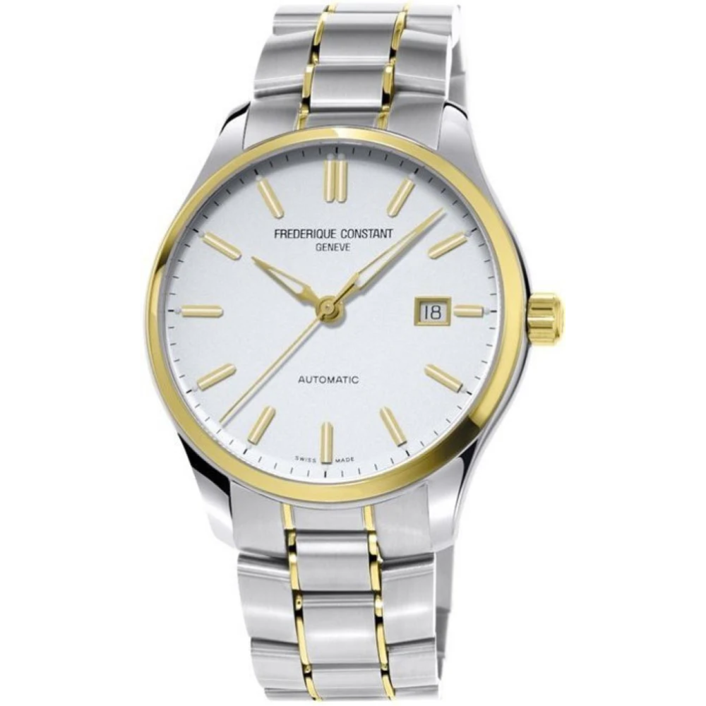 ساعة فريدريك كونستانت أوتوماتيكية للرجال بمينا فضية FC-0276
