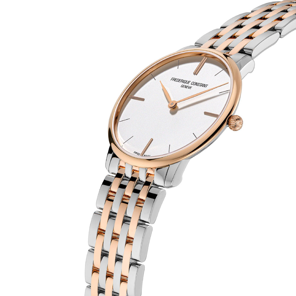 ساعة فريدريك كونستانت الرجالية بحركة كوارتز ولون مينا أبيض - FC-0122