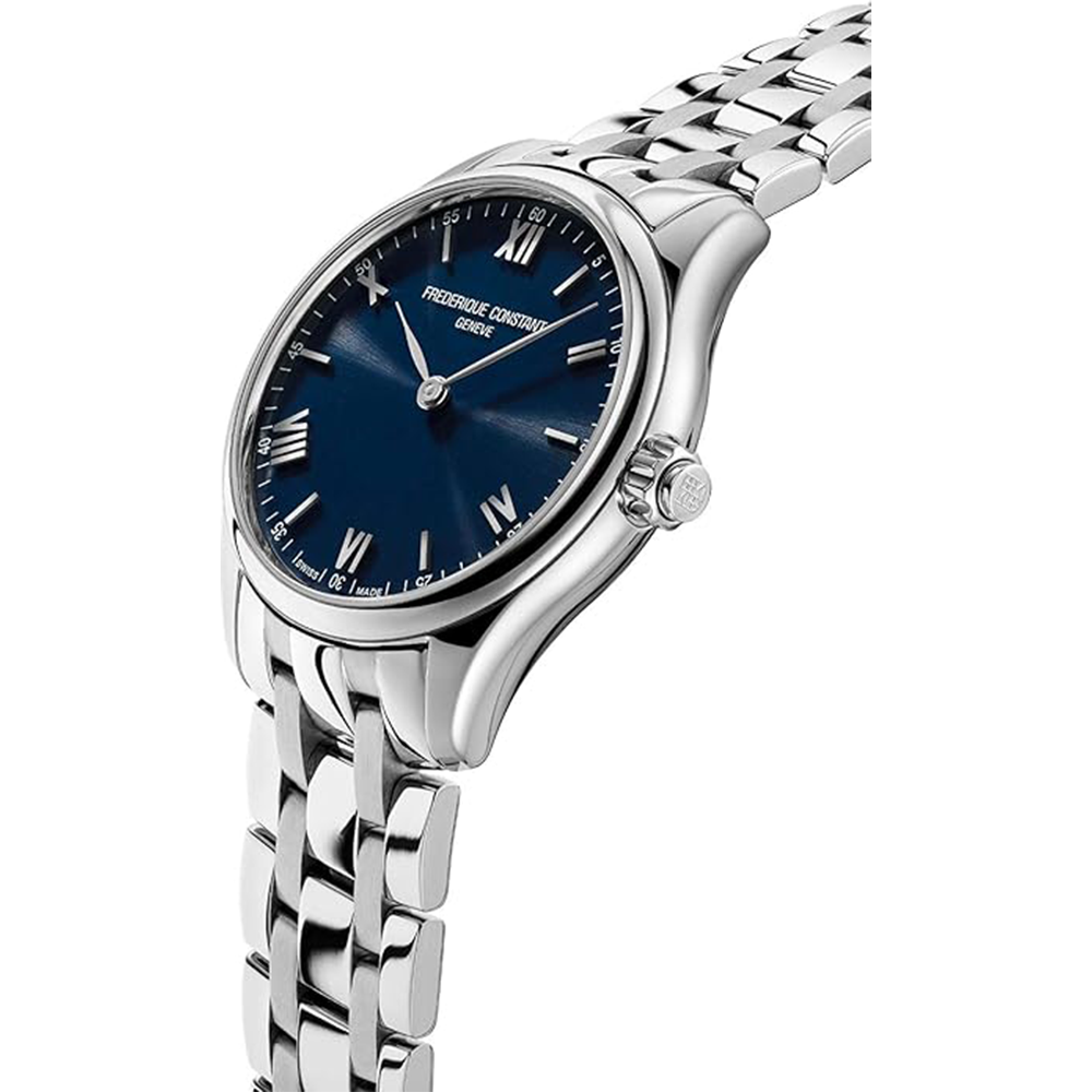 الساعة الذكية من فريدريك كونستانت الرجالية بحركة كوارتز ولون مينا ازرق FC-0162 HSW
