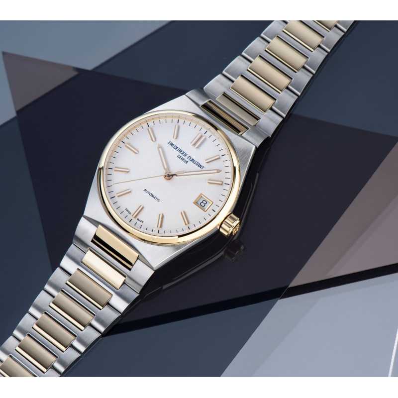 ساعة فريدريك كونستانت النسائية بحركة أوتوماتيكية ولون مينا فضي FC-0250+R.STRAP