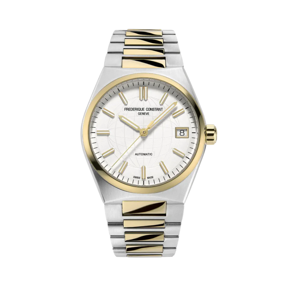 ساعة فريدريك كونستانت النسائية بحركة أوتوماتيكية ولون مينا فضي FC-0250+R.STRAP