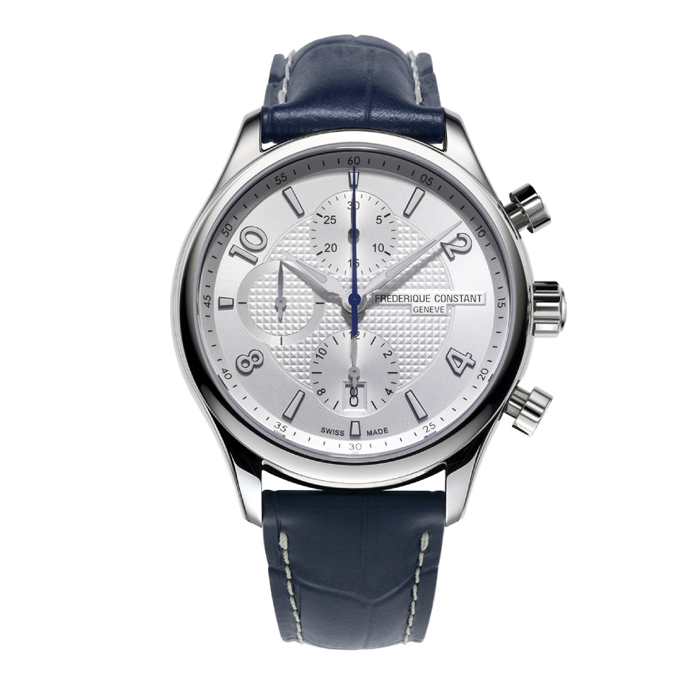 ساعة فريدريك كونستانت الرجالية بحركة أوتوماتيكية ولون مينا فضي - FC-0157+BOAT