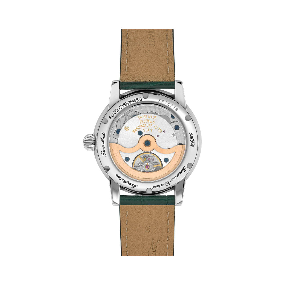 Frederique Constant Manufacture Classic Moonphase Date Automatic Men's Watch with Green Dial — FC-0307