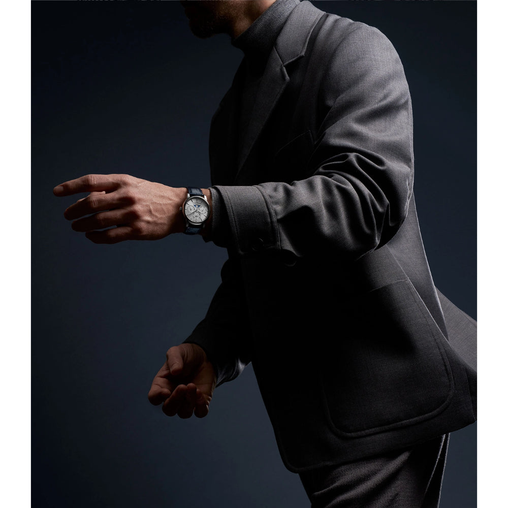 Frederique Constant Manufacture Classic Perpetual Calendar Automatic Men's Watch with Sunray Dial and Circular Pattern Counters — FC-0310