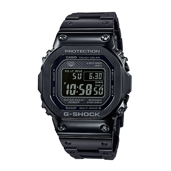 ساعة جي شوك بالطاقة الشمسية للرجال بحركة كوارتز ولون مينا أسود - CA-0433