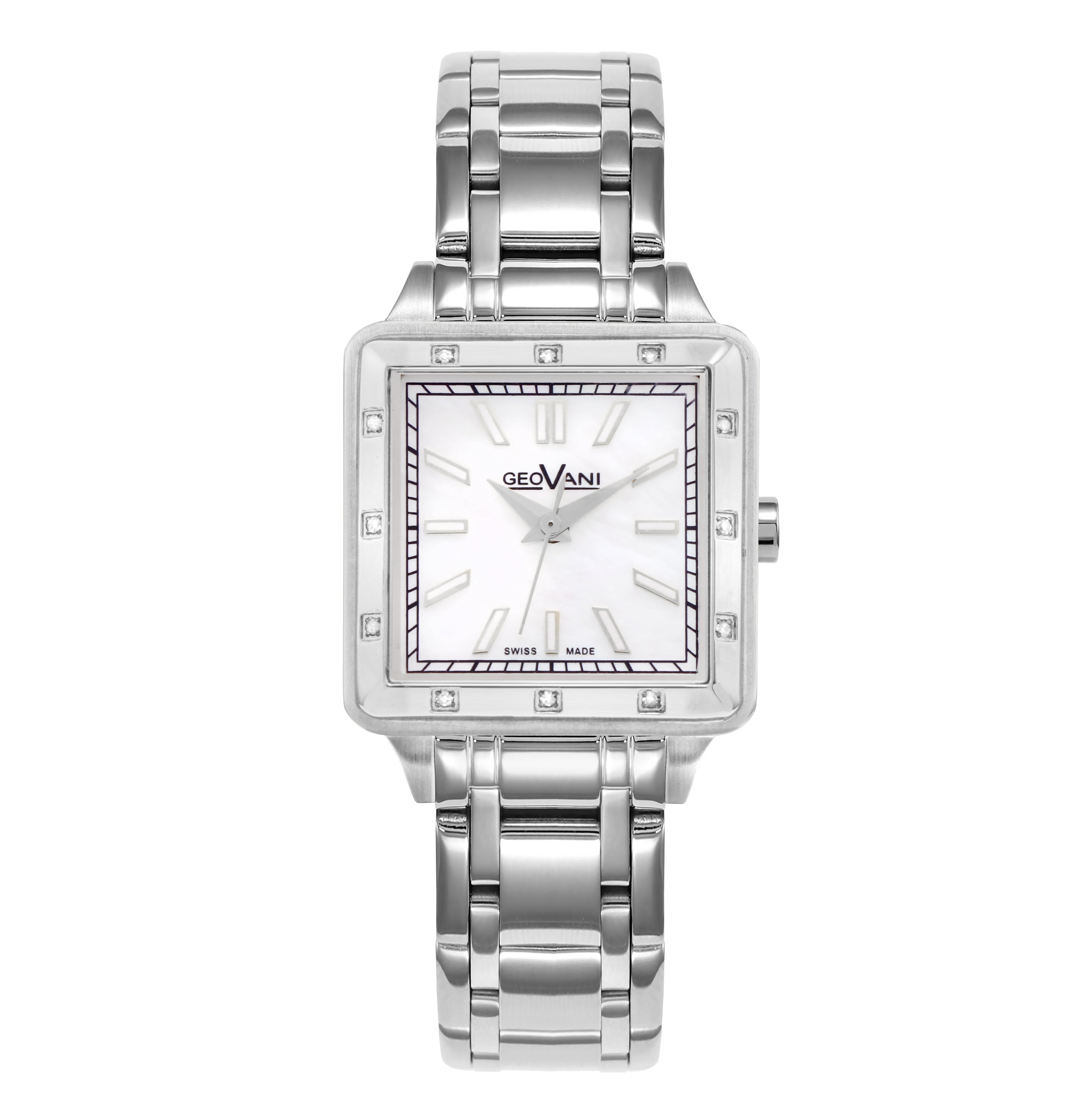 ساعة جيوفاني النسائية السويسرية بحركة كوارتز ومينا من عرق اللؤلؤ - GEO-0034