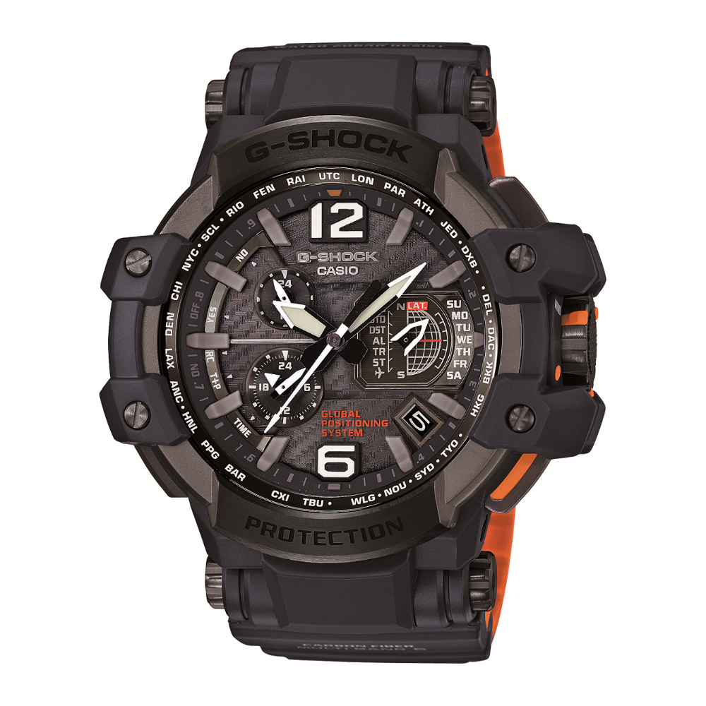 ساعة جي شوك GRAVITYMASTER للرجال بحركة كوارتز ولون مينا أسود - CA-0201