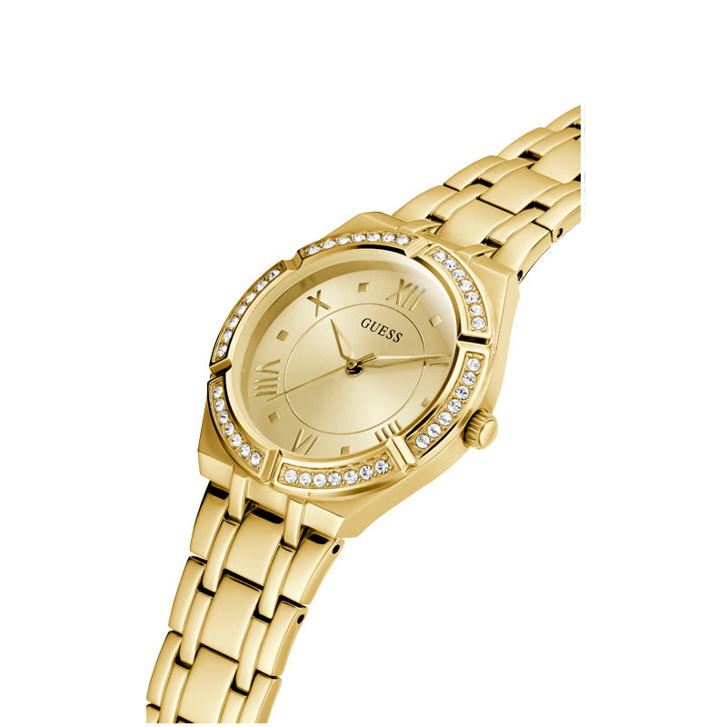 Guess Women's Quartz Watch, Gold Dial - GWC-0104