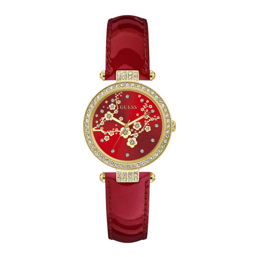 Guess Women's Quartz Watch with Red Dial - GWC-0210