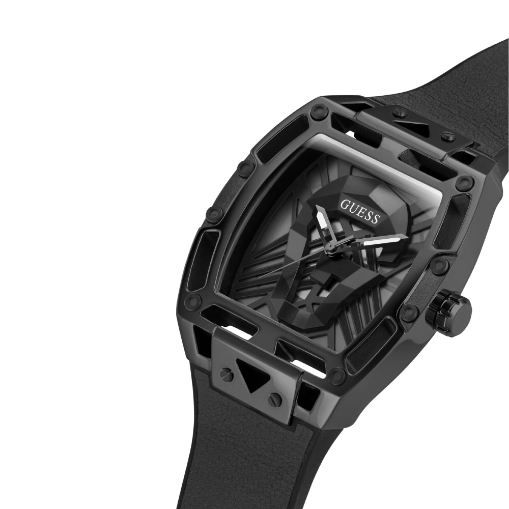 ساعة جيس الرجالية بحركة كوارتز ولون مينا أسود - GWC-0218