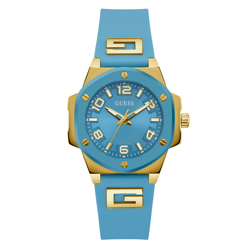 Guess Women's Quartz Watch, Turquoise Dial - GWC-0182