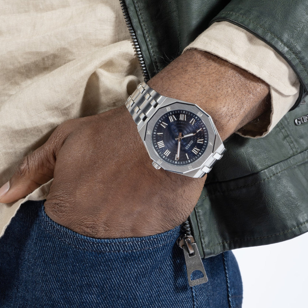 ساعة جيس الرجالية بحركة كوارتز ولون مينا أزرق - GWC-0230