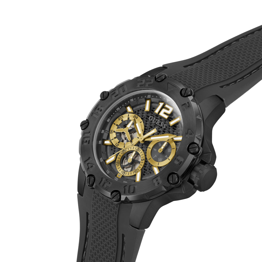 ساعة جيس الرجالية بحركة كوارتز ولون مينا أسود - GWC-0246