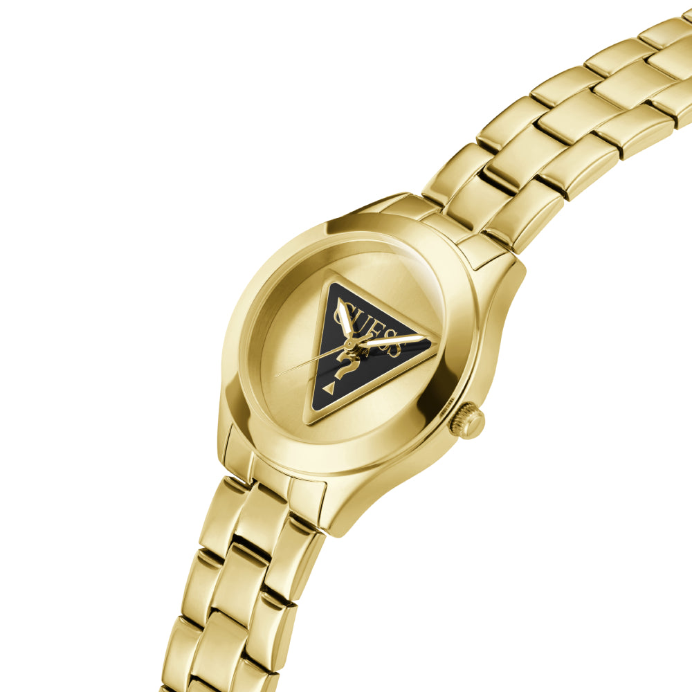 ساعة جيس النسائية بحركة كوارتز ولون مينا ذهبي - GWC-0281