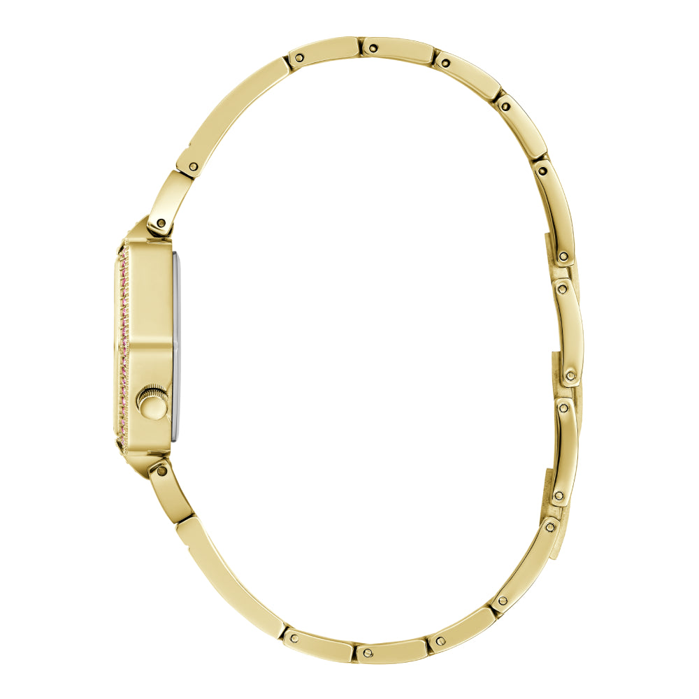 ساعة جيس النسائية بحركة كوارتز ولون مينا ذهبي - GWC-0287