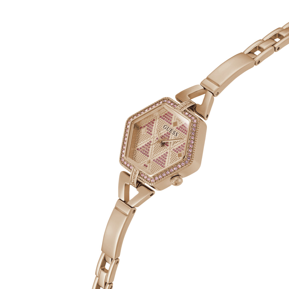 Guess Women's Quartz Watch with Rose Gold Dial - GWC-0288