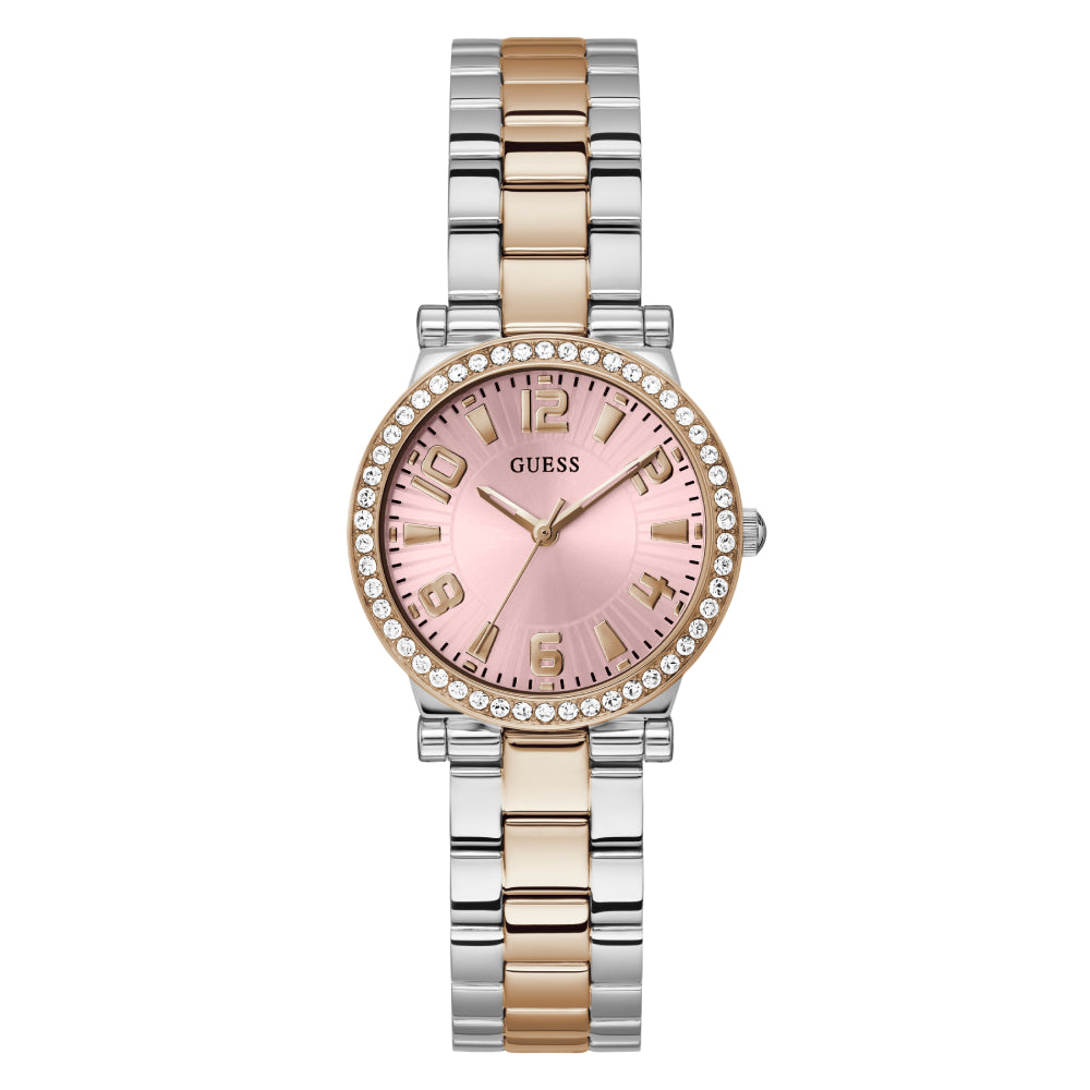 Women's 32mm Rose Gold tone Guess Watch, Water online Resistant