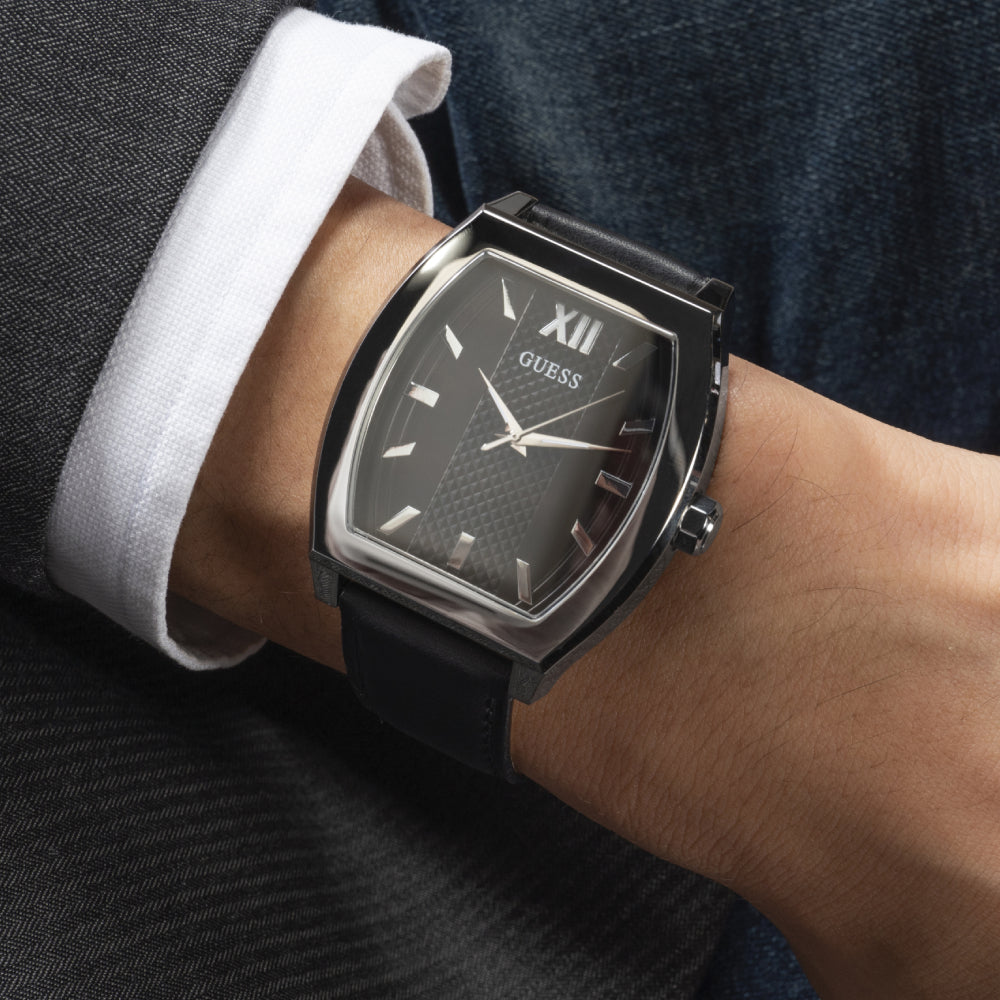 Guess Men's Quartz Watch with Black Dial - GWC-0308