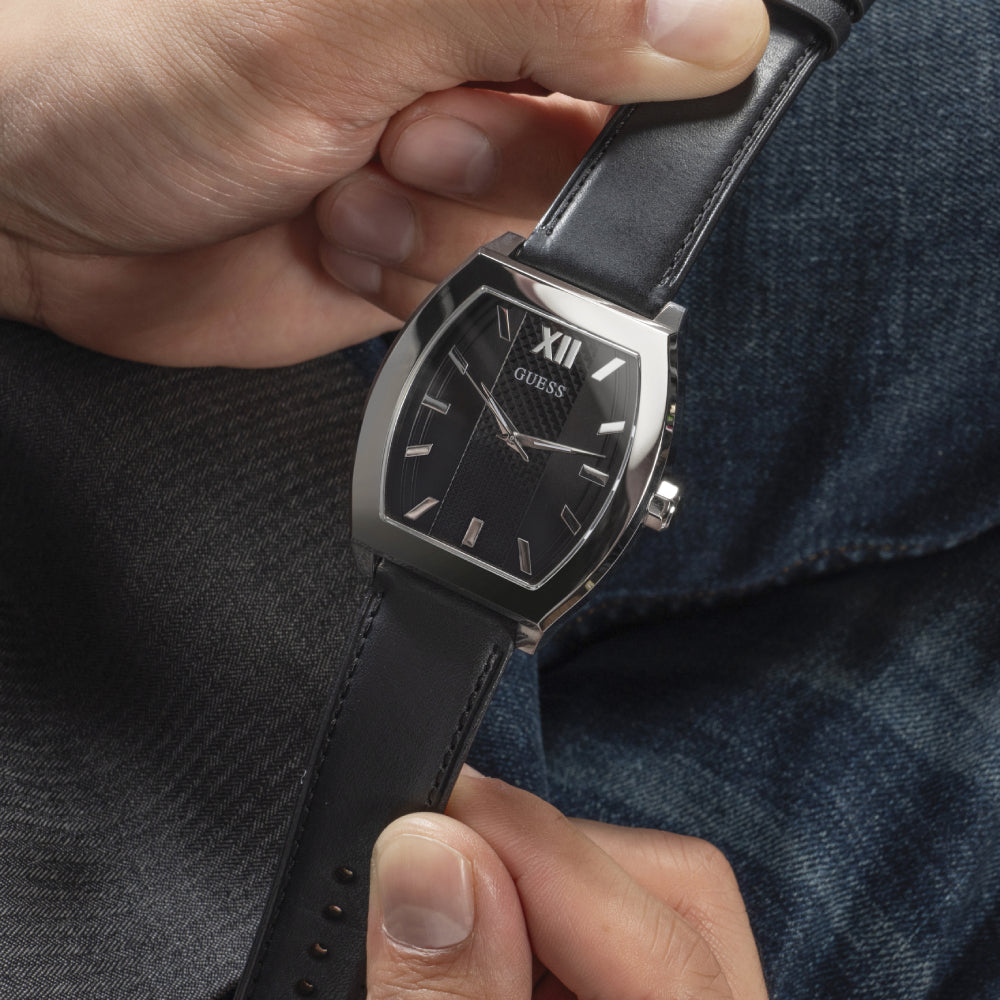 Guess Men's Quartz Watch with Black Dial - GWC-0308