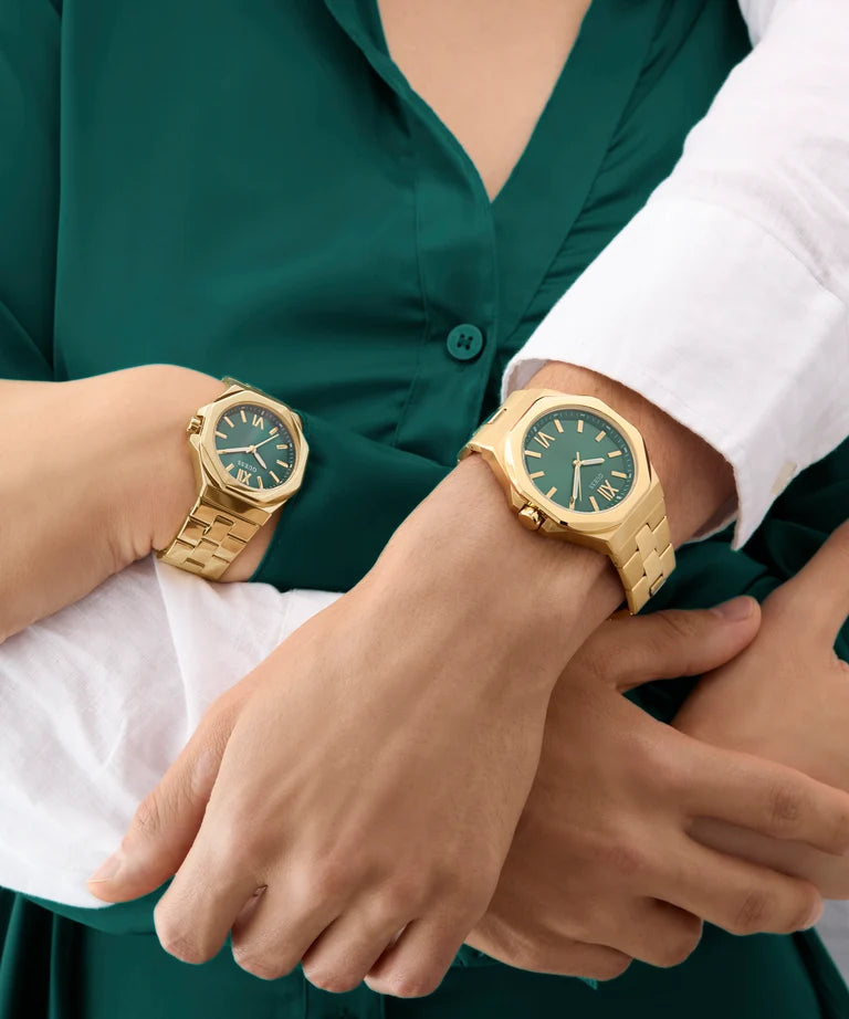 Guess Unisex Watch with Quartz Movement and Green Dial - GWC-0375