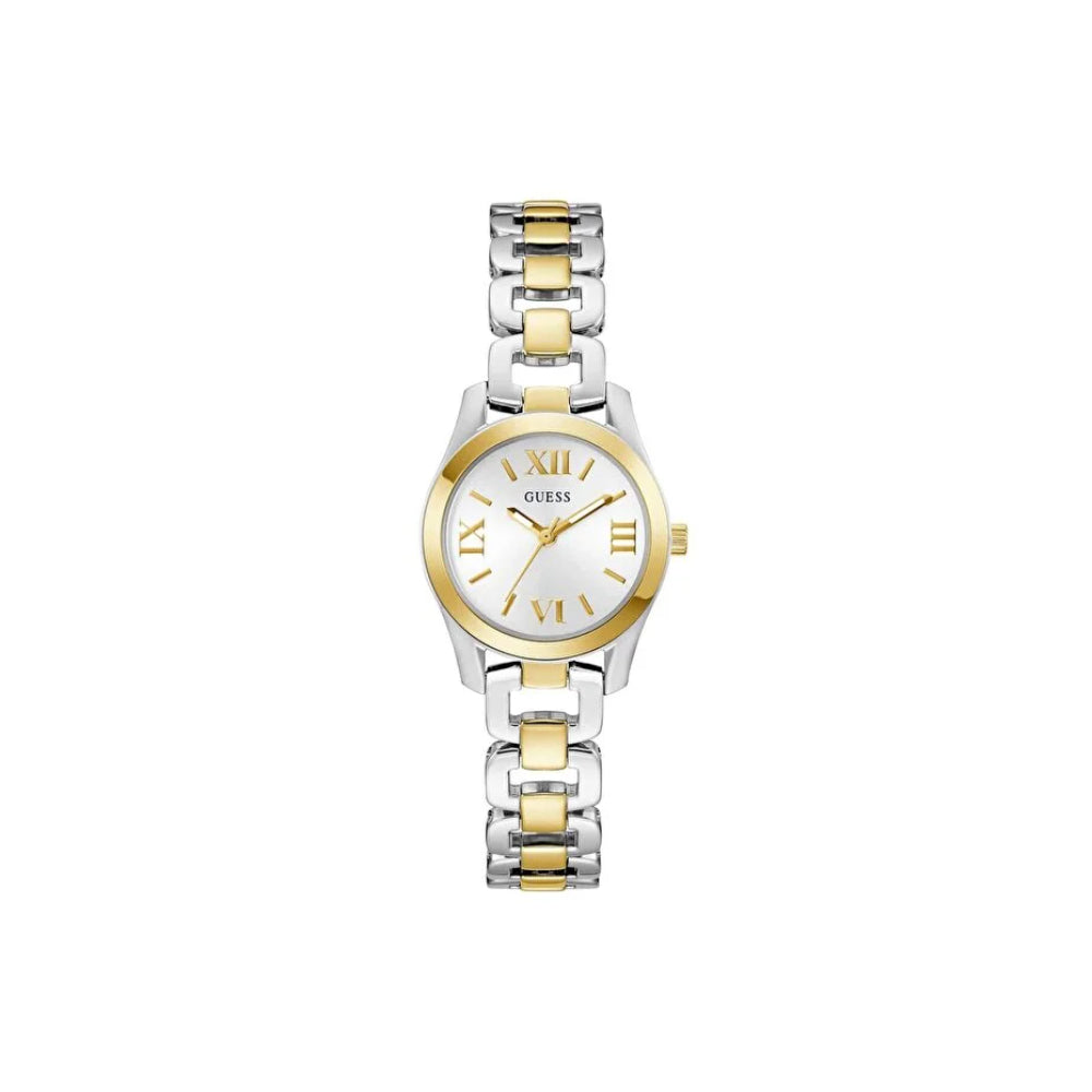 Women's Guess watch with quartz movement and silver dial - GWC-0379