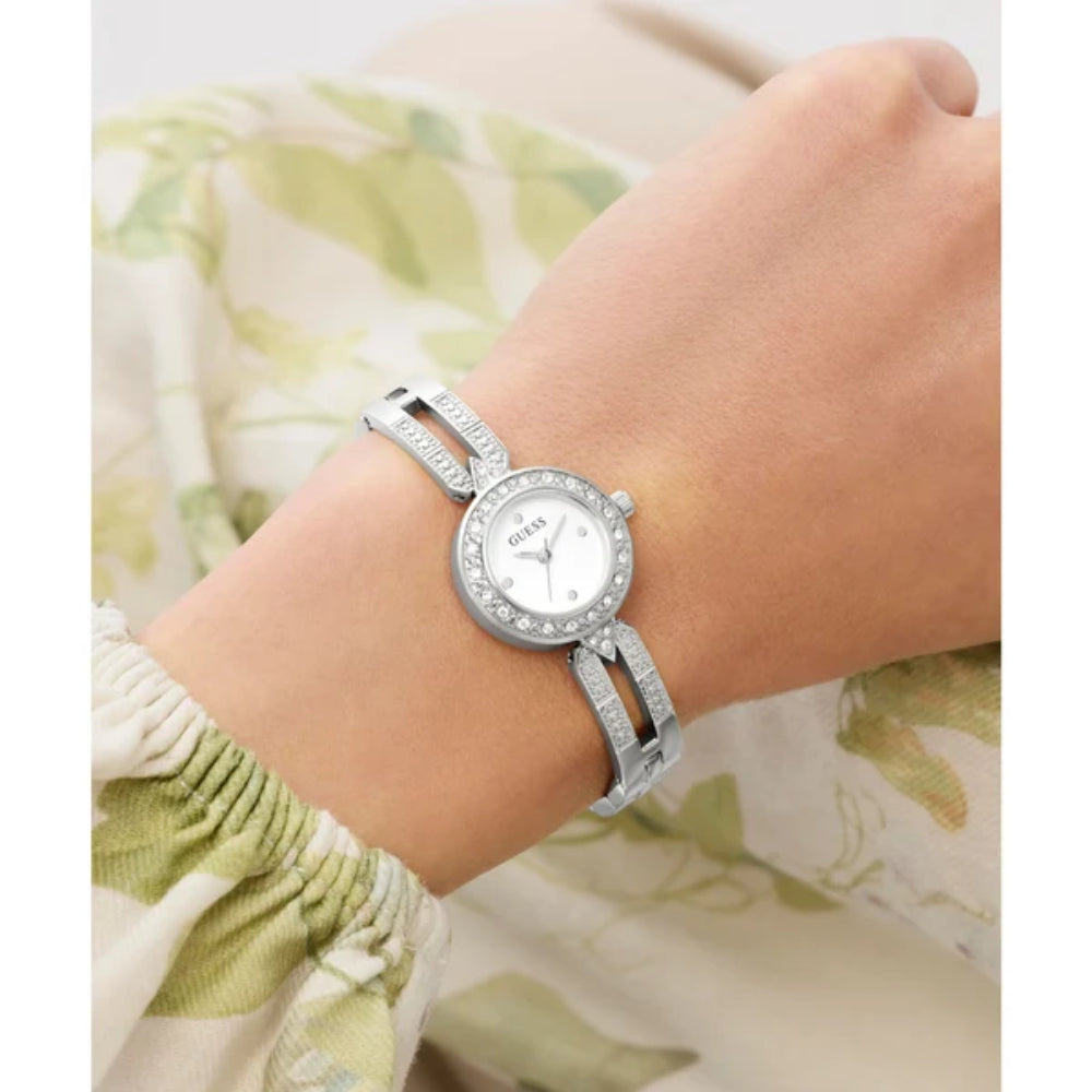Guess Women's Quartz Watch with Silver Dial - GWC-0398