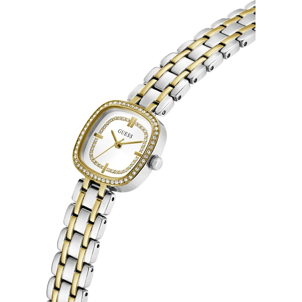 Women's Guess watch with quartz movement and silver dial - GWC-0405