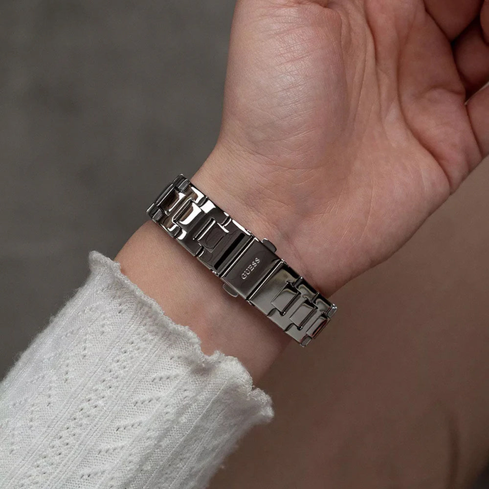 ساعة جيس النسائية بحركة كوارتز ولون مينا فضي - GWC-0350