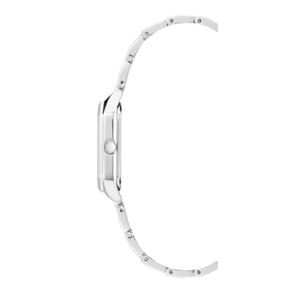 ساعة آن كلاين النسائية بحركة كوارتز ولون مينا أسود - AK-0258