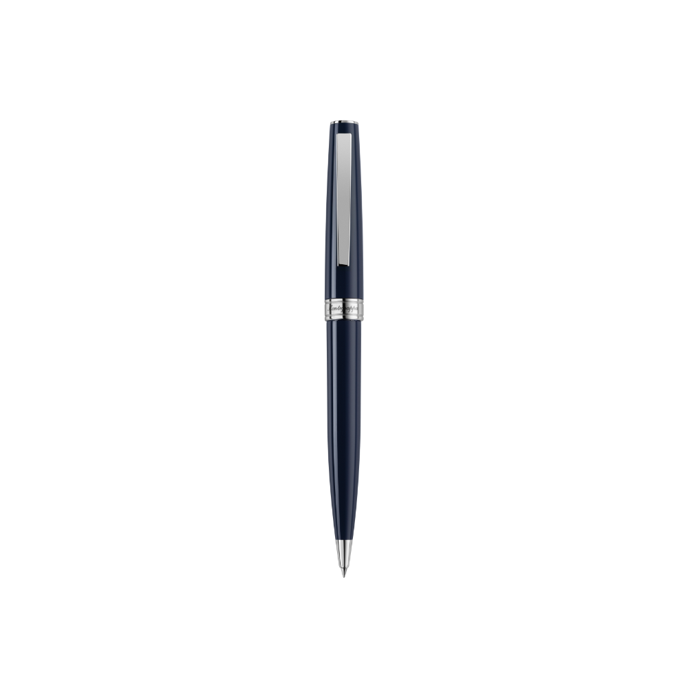 Montegrappa Armonia Mini Ballpoint Pen, Steel, Dark Blue - MGPN-0038