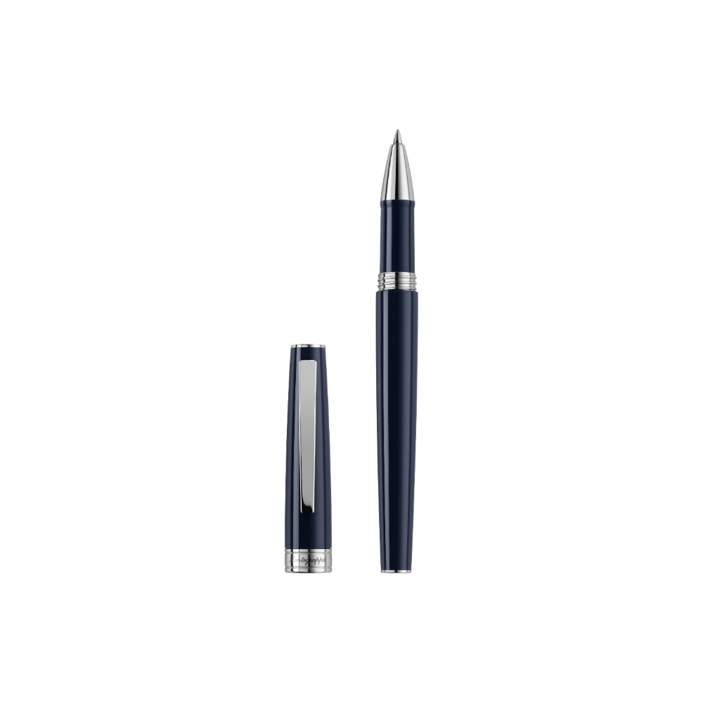 Montegrappa Armonia Mini Fountain Pen, Steel, Dark Blue - MGPN-0037