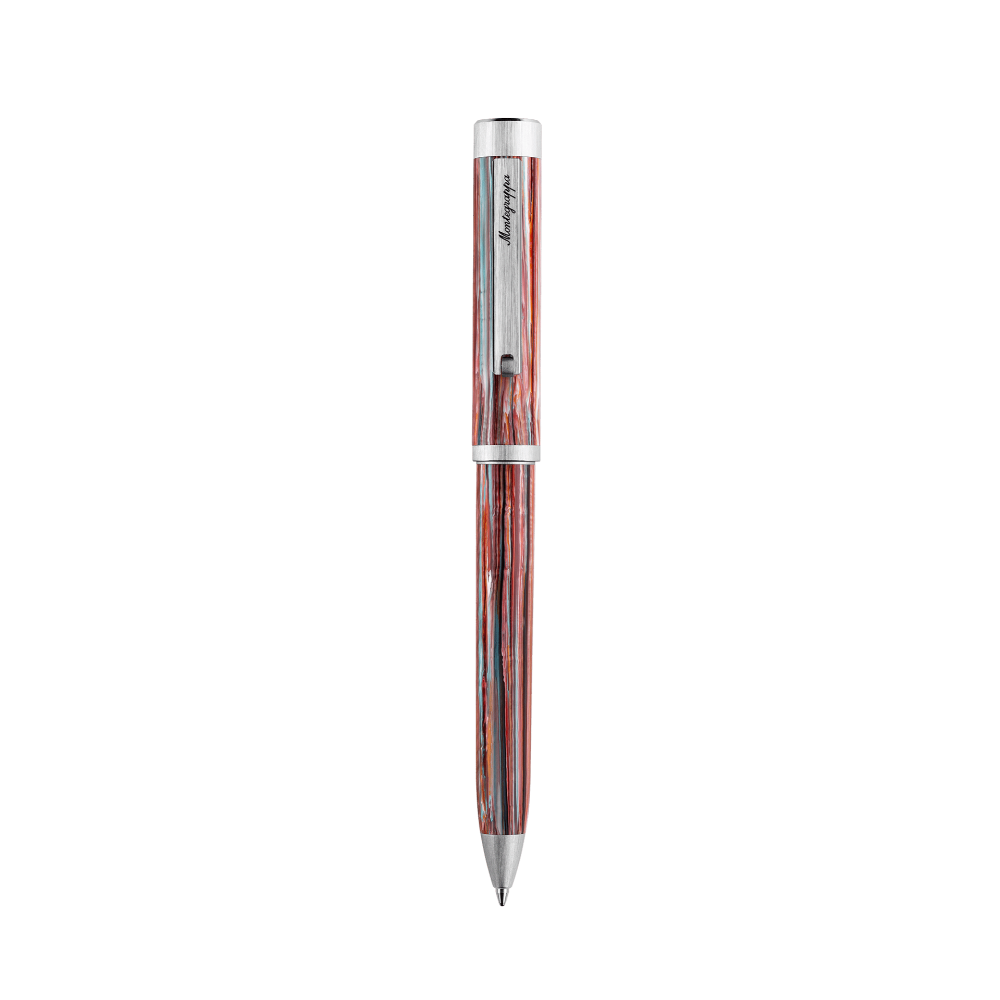 Montegrappa Zero Zodiac Pisces Ballpoint Pen, Palladium Steel