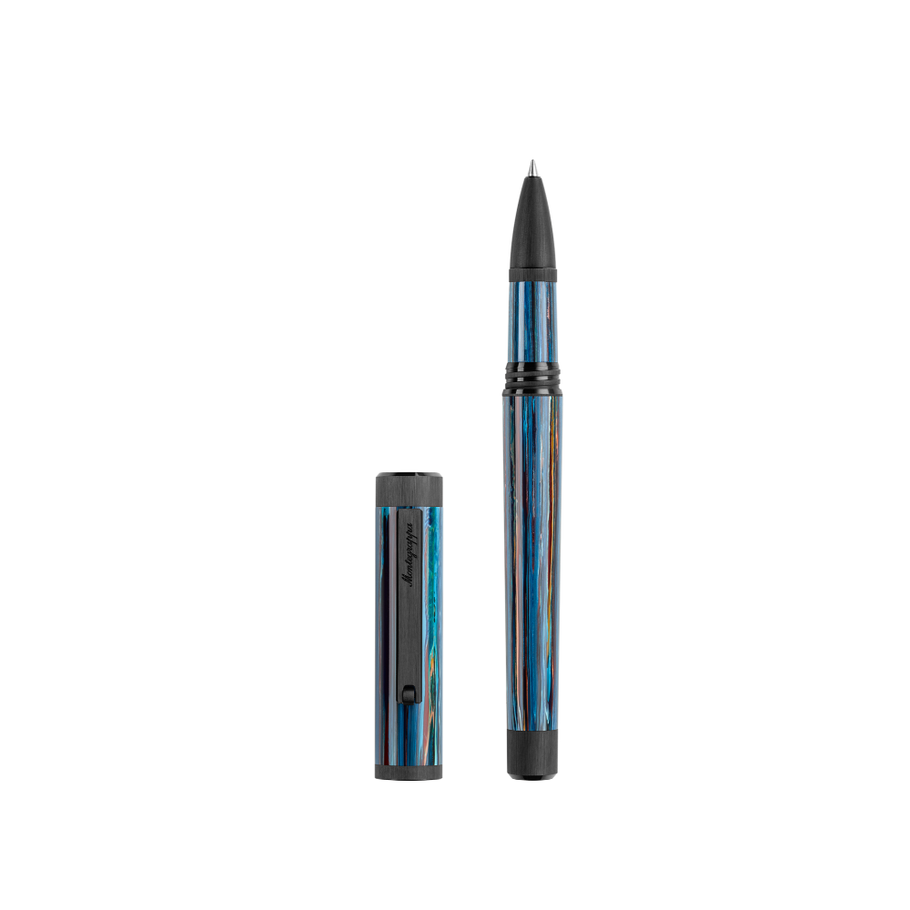 Montegrappa Zero Zodiac Libra Fountain Pen, Steel Ultra Black - MGPN-0010