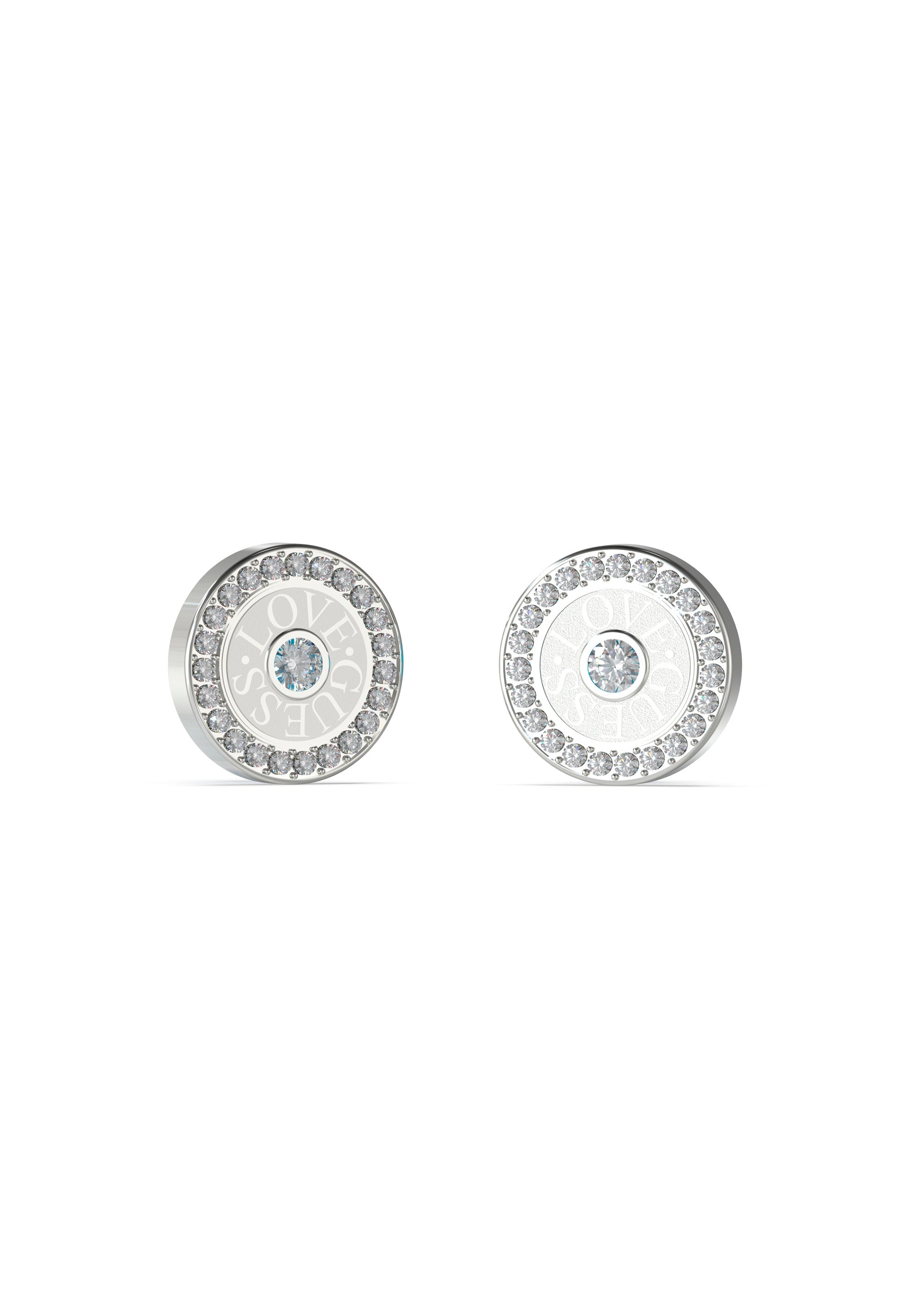 Guess Women's Rhodium-Tone Hoop Earrings - GWCER-0097(S)