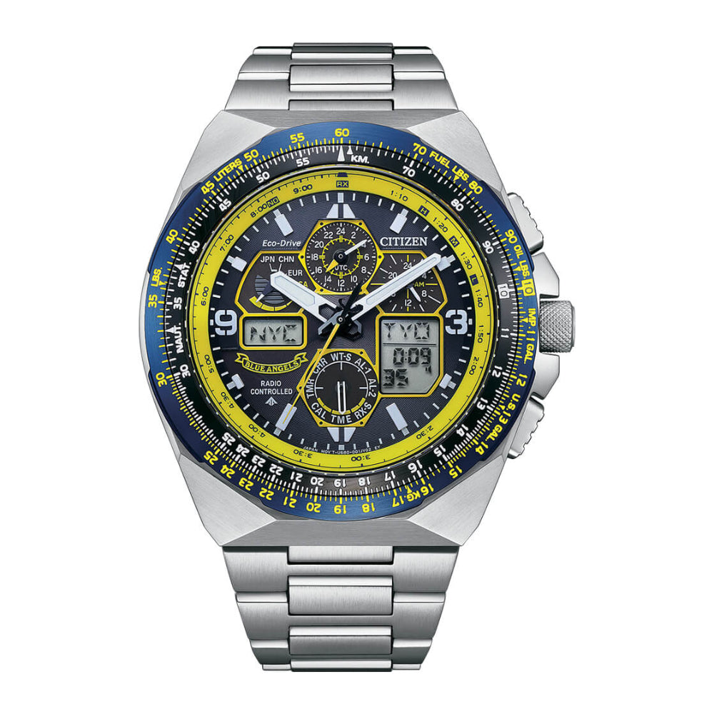 ساعة سيتيزن الرجالية Promaster Sky Blue Angels تعمل بتقنية Eco-Drive بالطاقة الضوئية - CITC-0076